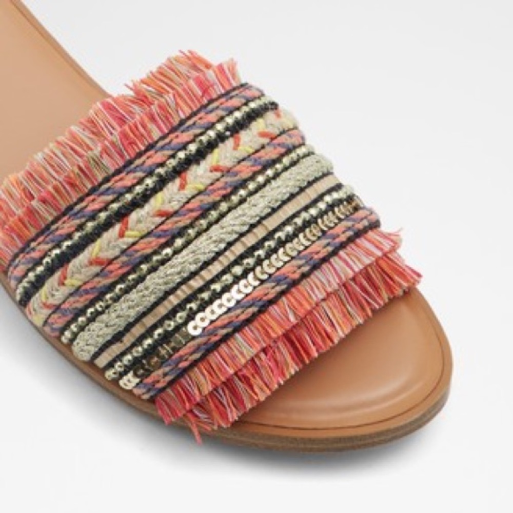 ALDO Castlerock red textile mixed material flats